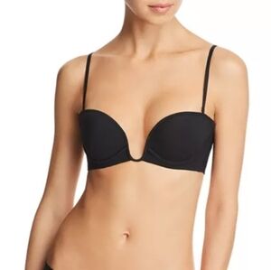 La Perla Second Skin Convertible Strapless Push-Up U-Wire Bra In Black 38B
